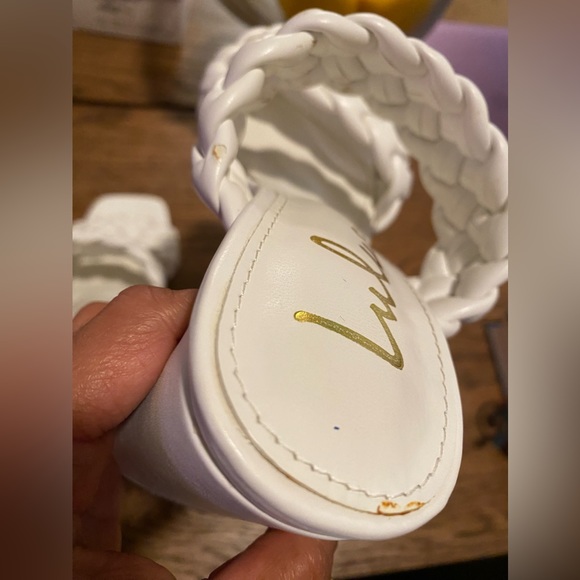 Lulu’s White Block Sandal Louella. Size 5 wear once - Picture 9 of 10